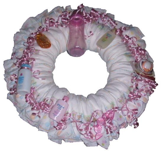 Diaper wreath